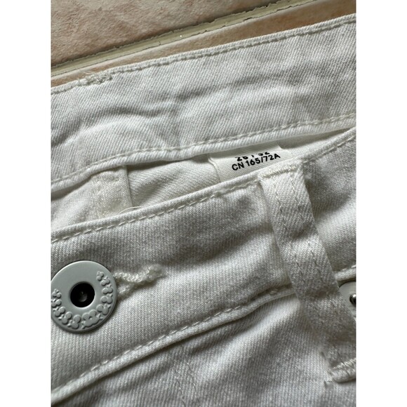 & Denim Worn‎ Once Dharla Skinny regular waist white jeans Women Size 28 x 32 - Picture 6 of 10